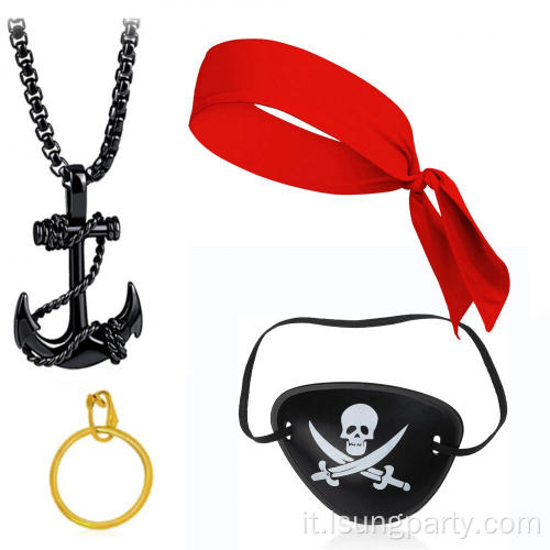 Accessori pirati di Halloween impostati per cosplay